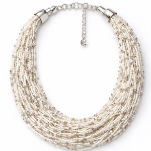Elegant Cream Beaded Necklace